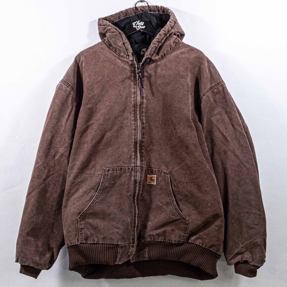 Carhartt J130 Hooded Work Jacket 4XLT Grunge Streetwear Skate Workwear Distress - Picture 1 of 7
